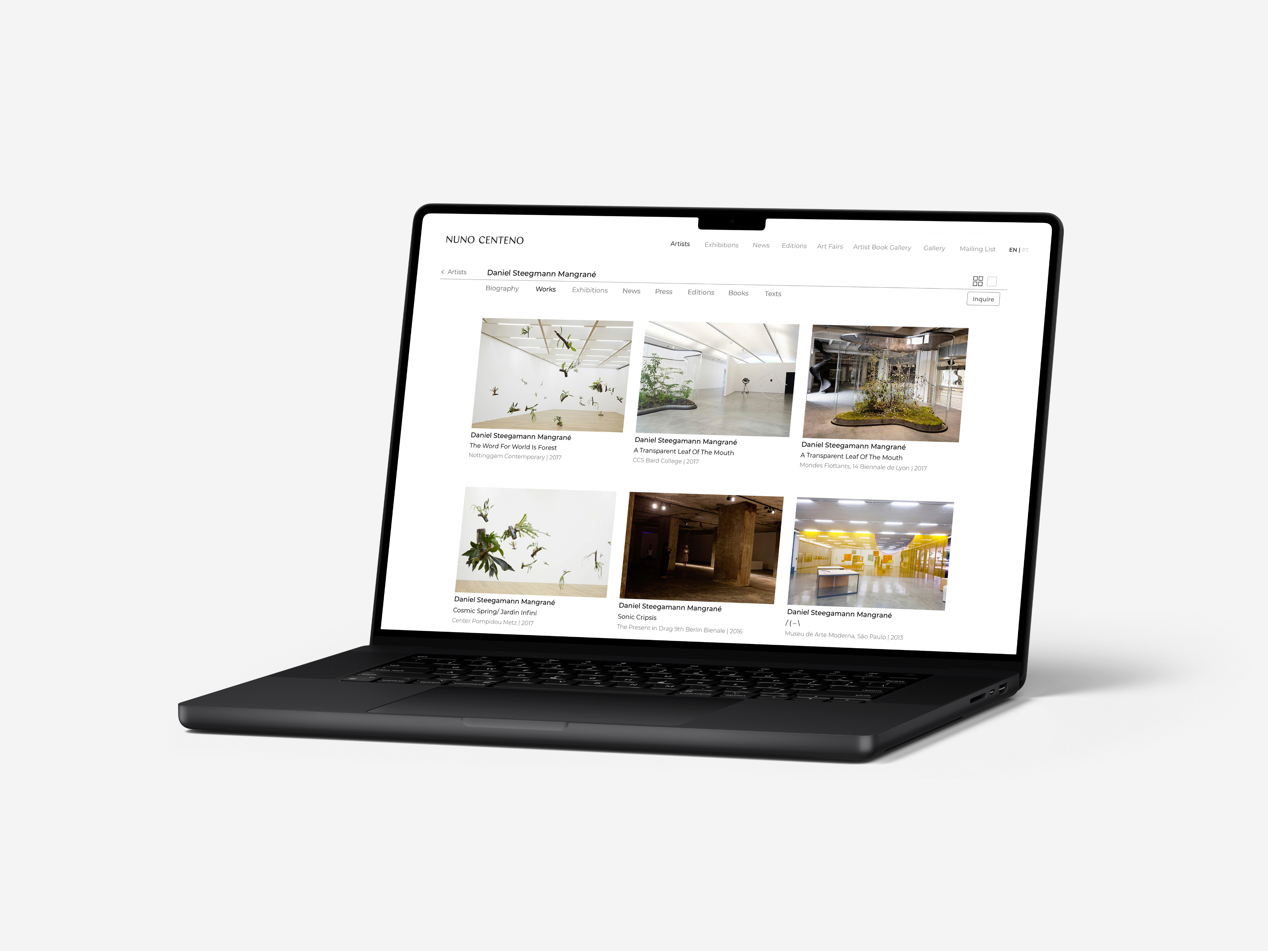 Graphic of a close up of a website depicting an Our Projects page with sample project names and dates.